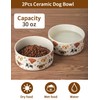 Ceramic Dog Bowls Set of 2, 6.1 inch Dog Food