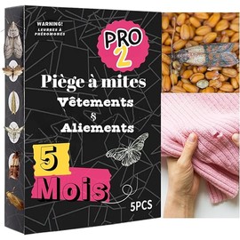 Générique Mottenfalle Double Action: Lebensmittel und Kleidung – 5 Monate x Mottenfalle – Effektive Mottenfalle zur Erkennung von Lebensmittel- und Textilbefall (Kleidung)