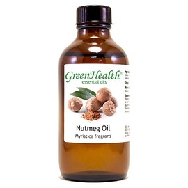 Nutmeg Essential Oil – 4 fl oz (118 ml) Glass Bottle w/Cap – 100% Pure Essential Oil – GreenHealth