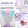 Visen Holographic Bubble Mailers 8.5x12 Inch,25 Pcs Metallic Bubble Mailers,Poly