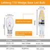 LeMeng 15watt T10 Wedge Base Led Light Bulb 2W 180lm,3000K