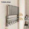 VOLPONE Bathroom Towel Rack with Double Towel Bar Foldable Towel