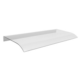 Clear Awning, Door Canopy Rain Shelter Rain Snow Protection for Front Door/Porch Patio, Rain Shelter Thicken Clear Cover No Brackets (Size: 31.5 * 15.75 in) ﻿