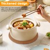 OUZHOU Round Woven Placemats Set of 5,Drink Coasters Heat Resistant
