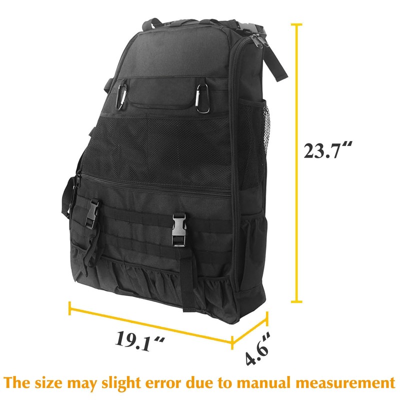 PKEDUO Roll Bar Storage Bag Multi-pocket Rear Cargo Organizers Saddlebag