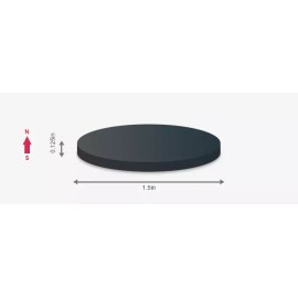 Radial Magnets Ferrite (Ceramic) Disk Magnet - 1.5" x 1/8"(A)