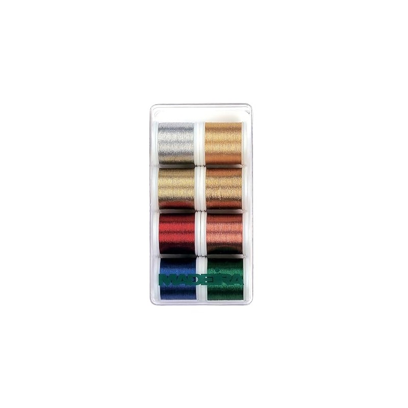 Madeira 8012 'Classic' Embroidery Box with 8 Metallic Bobbins 200
