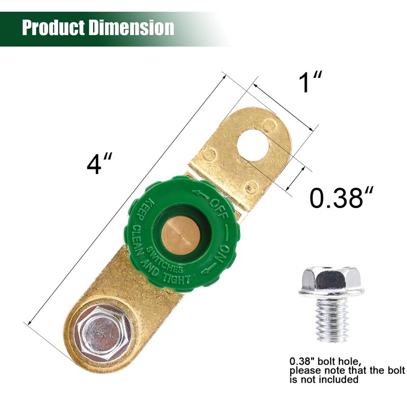 CZC AUTO Battery Quick Disconnect Switch Side Post Battery Shut/Cut