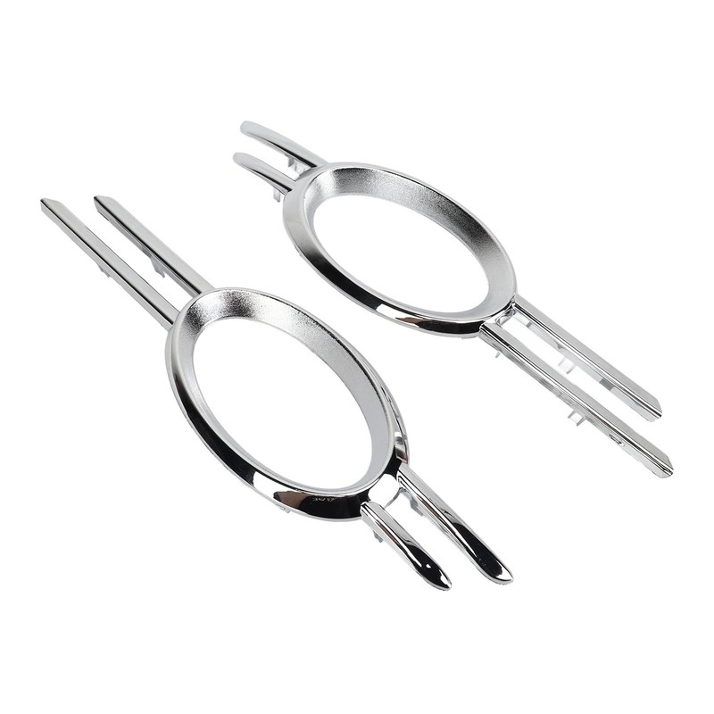 2PCS Fog Lamp Bumper Grille Cover Gloss Chrome 2118851174 Replacement