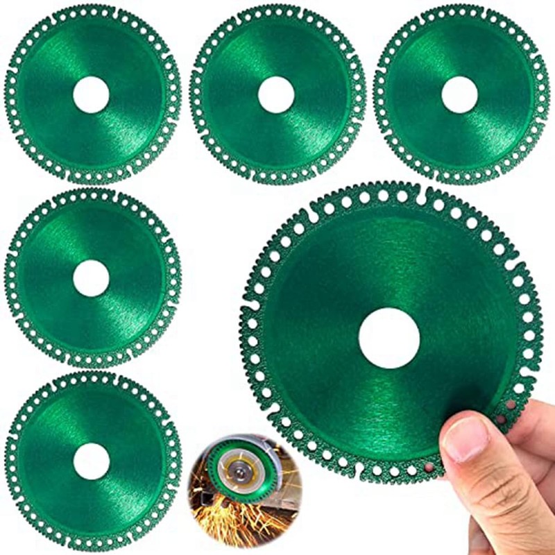 Comphic 6PCS Composite Multifunctional Grinder Blades, Indestructible Disc for Rock
