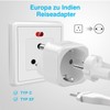 VINTAR VINTAR 1PC Deutschland nach Indien Reiseadapter, Indien Outlet Adapter,