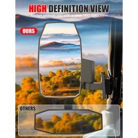 XATVXUTV Adjustable Side Rearview Mirrors Compatible with Honda Pioneer 700-2 700-4 2014-2025 Accessories, UTV Side Mirrors High-definition Foldable Rear View Mirror with Bracket, 2PCS