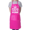 Prick With a Fork BBQ Cooking Funny Novelty Apron Pink