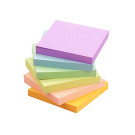 Early Buy Pop Up Sticky Notes 3x3 Refills Self-Stick Notes 6 Pads, 6 Pastel Color, 100 Sheets/Pad