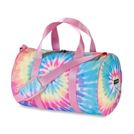 Top Trenz Duffel Bags - Pastel Tie Dye Canvas: Stylish 17" x 11" x 11" Carry-All for Vibrant Travel, Gym, and Overnight Adventures