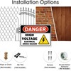 Berpahome - Danger High Voltage Sign (2 Pack) Electrical Shock