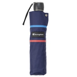 Champion CHM34MN58-N Mini Folding Umbrella, Navy, Hem Border Pattern, 23.8 inches (58 cm) x 8R, Gentlemen, Windproof