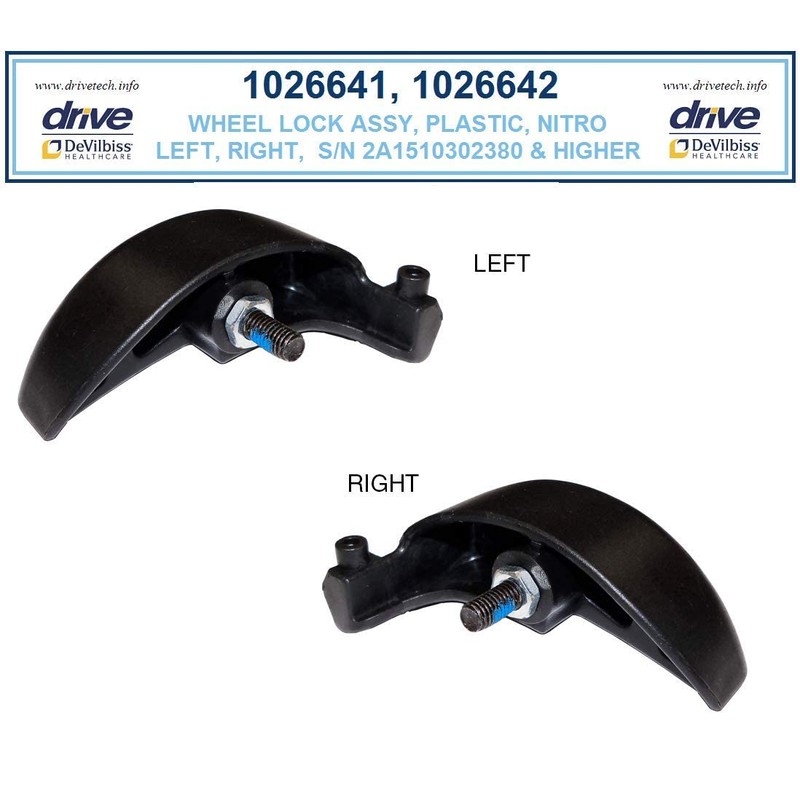 Replacement Wheel Brake Left W/Hardware, Plastic Cover for Drive Nitro