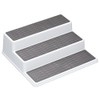 Copco Basics 3-Tier Spice Rack for Inside Cupboard, Non-Slip Kitchen Shelf Organiser, 26 x 23 x 8.5cm, White/Grey