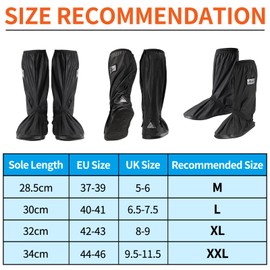 Desoto Overshoes Waterproof Shoes Cover Mudsavers Boots Covers Rain Shoe Protector Footies Feet Gaiters with Non Slip Sole for Rain Snow Mud Dust (L)