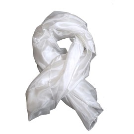 Seidentuch 90x90cm, weiß Ponge 05