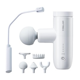 MYTREX REBIVE MINI XS2 MT-RX2-24 Myofascial Release Gun, Handy, Body Care, Face Care, Vibration, Shoulder, Lower Back, Feet, Small, Lightweight, Gift, Revive Mini Xs (White Arm Set)