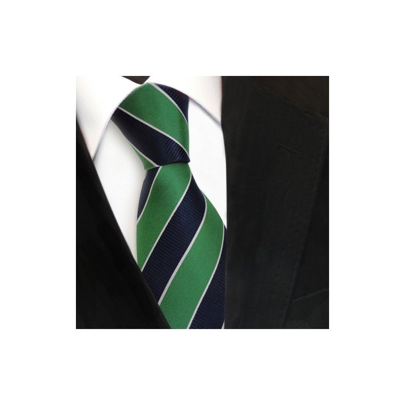 TigerTie Designer Silk Tie in Striped - Tie Width 8