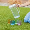 BUILT Acrylic Lagoon Pitcher With 4 Stackable Tumblers, Break-Resistant, Rainbow