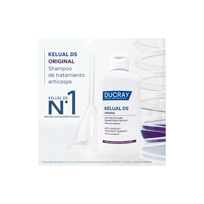 Ducray Kelual DS Original Shampoo Anticaspa, Ayuda a Calmar la