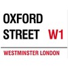 Oxford Street WE1 London Street Sign - Steel, 20 x