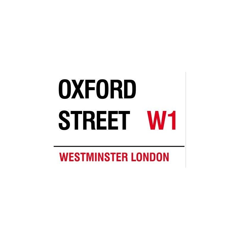 Oxford Street WE1 London Street Sign - Steel, 20 x