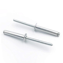 ISPINNER 100 piezas de remaches ciegos de aluminio de 3/16"x 1", remaches pop de 4.8 x 25.4 mm, paquete de 100
