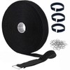 16Ft x 1In Adjustable Cable Straps with 25 Metal Buckles,