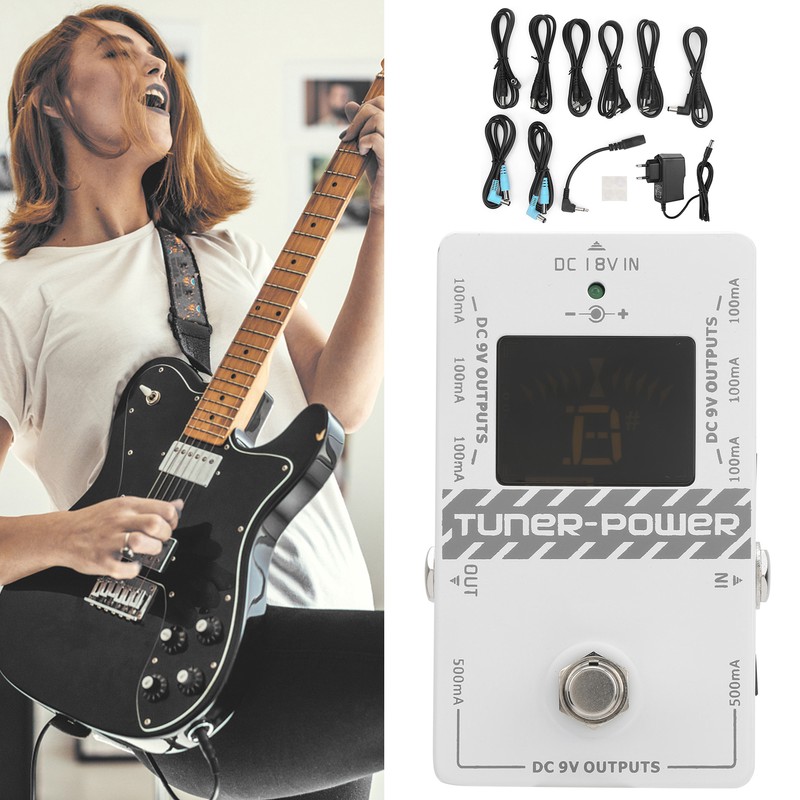 Tuner Power Supply 2‑in‑1 Electric Guitar Tuning Effects 8‑Way Isolated