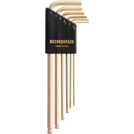 Bondhus 38046 Set 6 GoldGuard Plated Ball End L-Wrenches 1.5-5mm