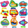 SpriteGru 9 Pieces Kids Lacing Cards, Double Sided Vehicle Sewing