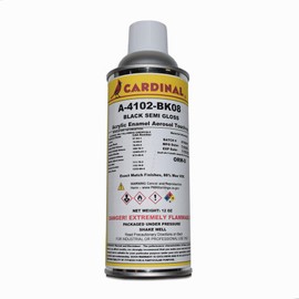 Cardinal Paint BLACK Powder Coat Touch-up Spray Paint | Car Parts and Repair Refinishing Clear Coat for Permanent Sealing of Coated Surfaces (A-4102-BK08)