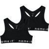 NAME IT Girls' Bustier (Pack of 2), Black (black)