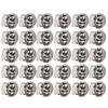 30pcs Metal Cord Lock End Toggle Double Hole Spring Stopper