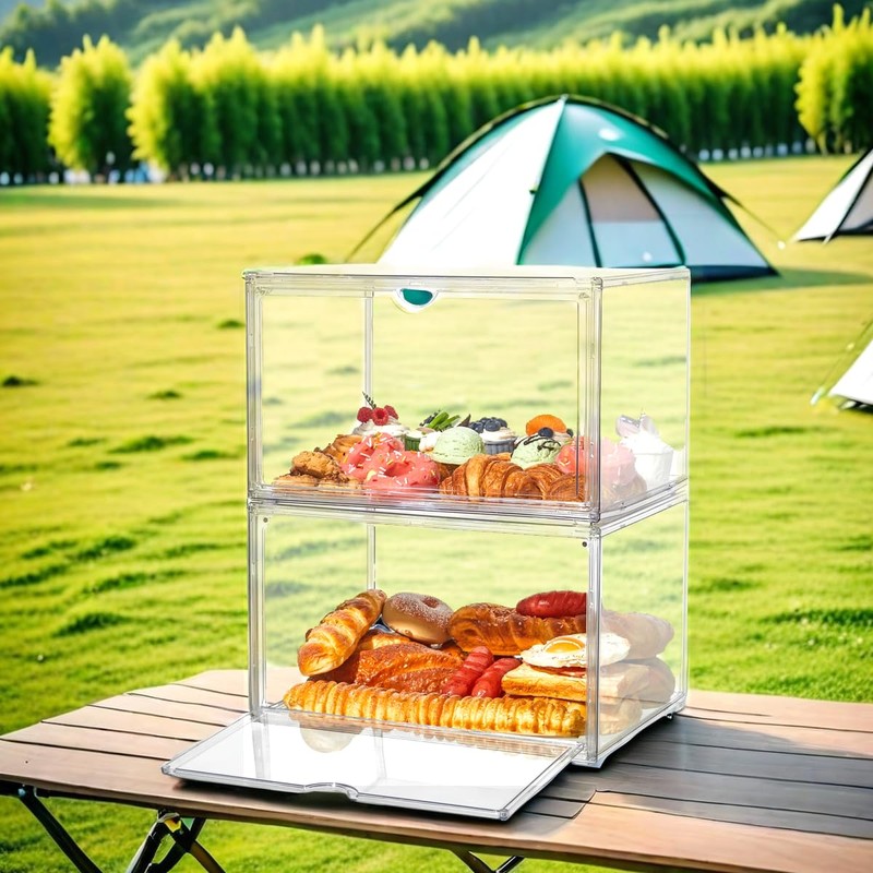 SANKEU 4 Pcs Bread Boxes for Kitchen Countertop, Large Bread