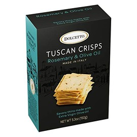 dolcetto Tuscan Crisps - Rosemary & Olive Oil | 5.3oz Boxes | Pack Of 6