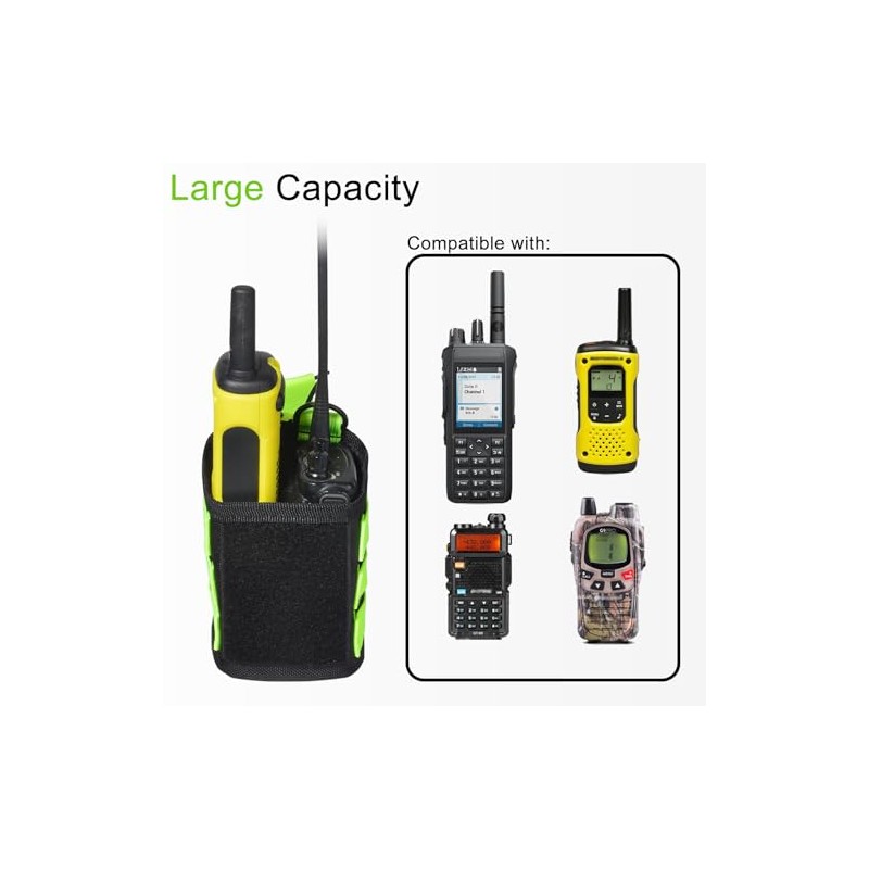 Large Capacity MOLLE Radio Pouch with Adjustable Shoulder Strap