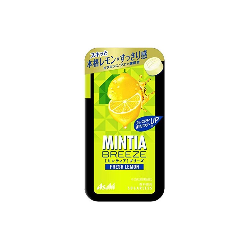 Asahi Food Mintia Breeze Fresh Lemon, 30 Tablets x 24
