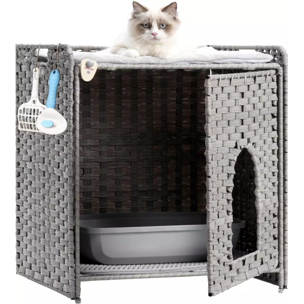 Cat Litter Box Enclosure, Hidden Cat Litter Box Furniture Including