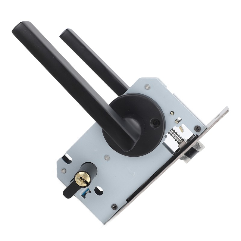 House Door Handle Lock Aluminum Black Antioxidant Coating Shock Resistance