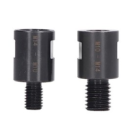 Tap Adapter, 2 Pieces M10 to M14 and M14 to M10 Extension Rod Converter, Thread Drill Adapter Alloy Steel for Hole Opener Angle Grinder