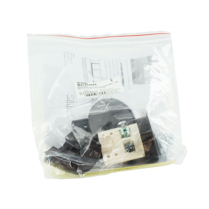 Sillites SCRBR Tamper-Resistant Self-Contained Receptacle 15 Amp 120 Volt Brown