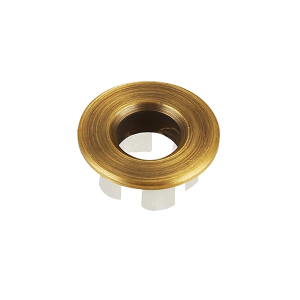 Sink Basin Trim Overflow Cover Brass Insert in Hole Round