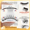 Ciglia magnetiche riutilizzabili con applicatore, ciglia magnetiche morbide e comode,