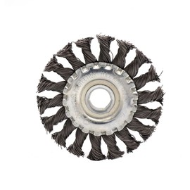 Wire Wheel Brushes Coarse Wire Steel Flat Twisted Knot Grinding Brush Angle Grinder Wire Brush Rust Remover - 125mm x 22mm